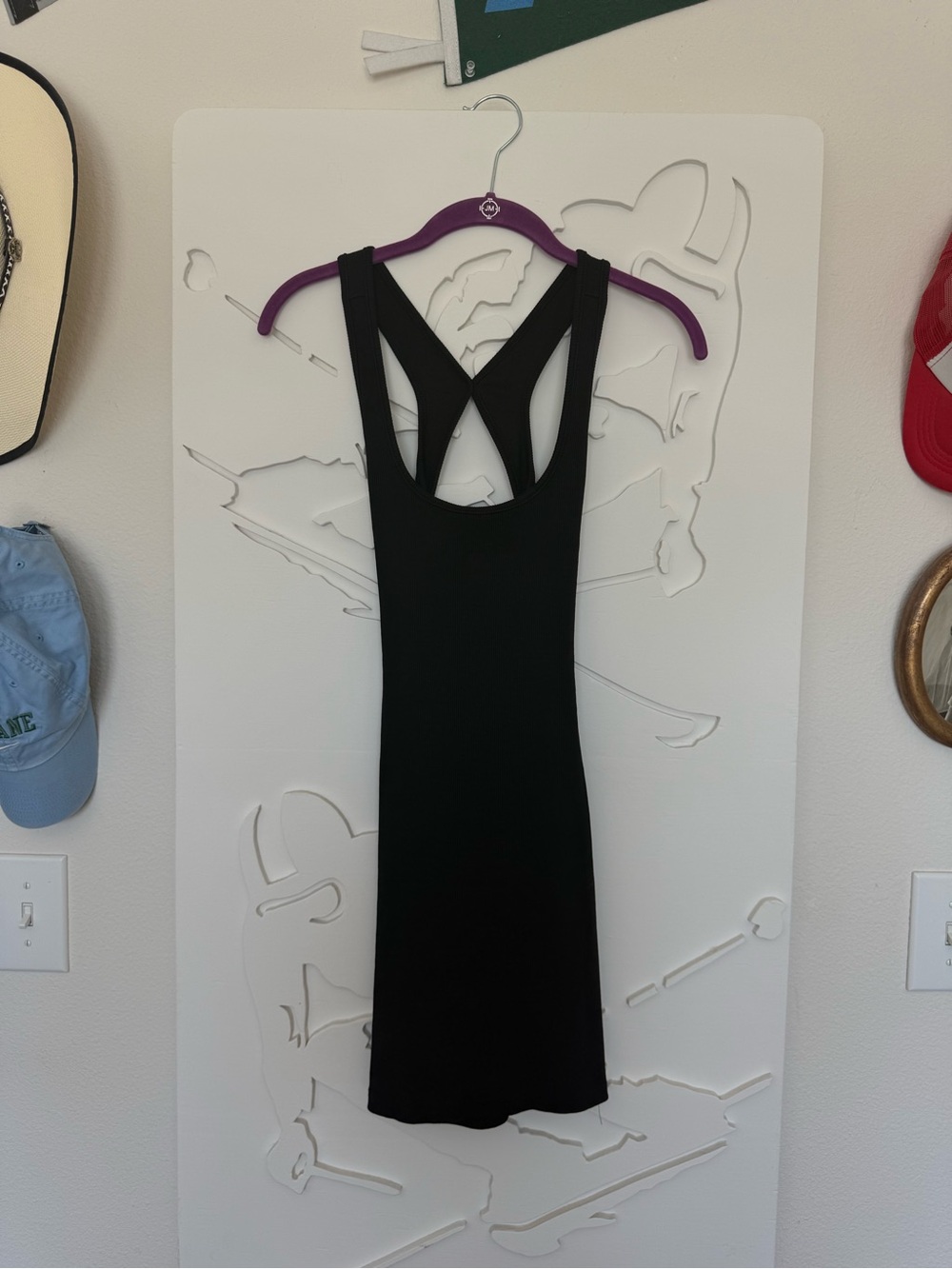 Black Racerback Ribbed Tank Dress